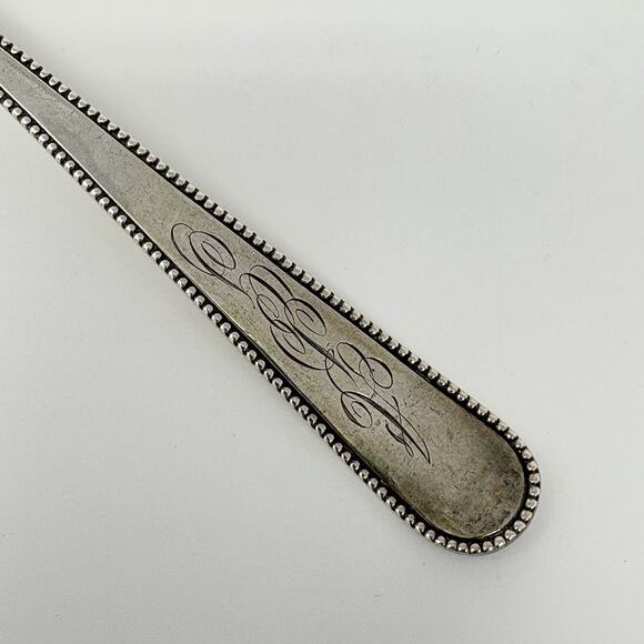 Vtg Monogrammed Sterling Silver Cold Meat Fork/Shreve & Co 8 3/8” - Picture 2 of 4